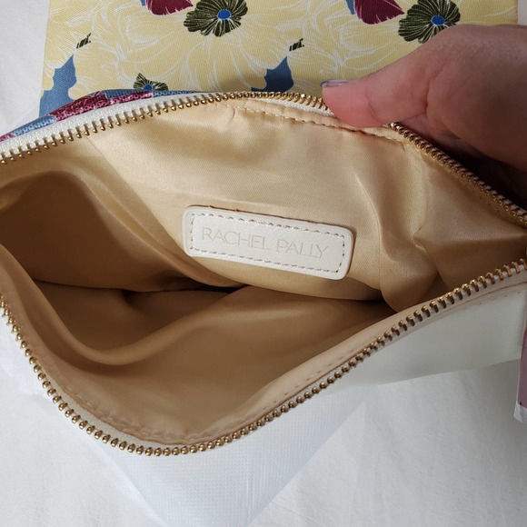 RACHEL PALLY Mixed Media Cream Floral Print Reversible Envelope Fold Clutch - Picture 7 of 8